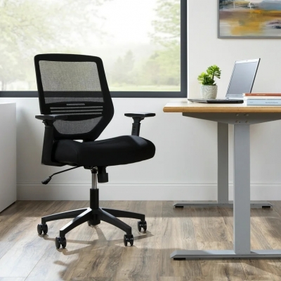 Scaun ergonomic de birou MC-1083, negru, inaltime reglabila